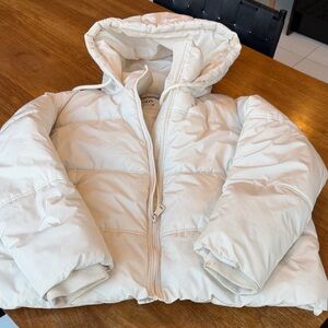 Zara Off-White PUFFER Quilted Jacket